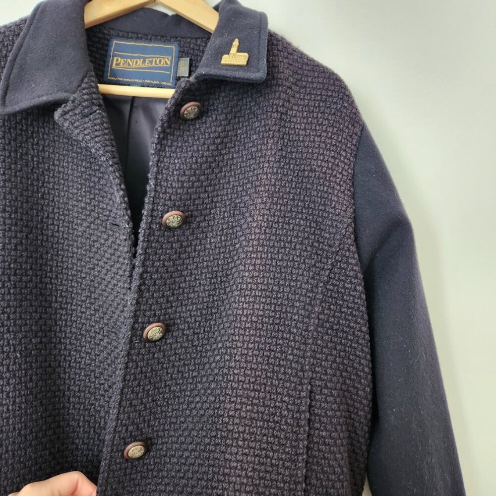 Vintage Pendleton Wool Jacket Eggplant Purple Cre… - image 6